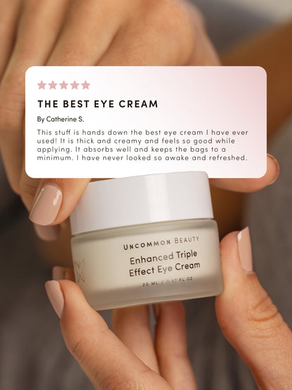["Enhanced Triple Effect Eye Cream ", " 20 ml // 0.67 fl oz ", " Product Image ", " Uncommon Beauty"]