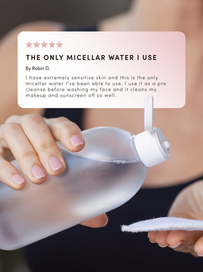 ["Micellar Water ", " Full Size / 13.52 fl oz Travel / 1.01 fl oz ", " Group Image ", " Uncommon Beauty"]