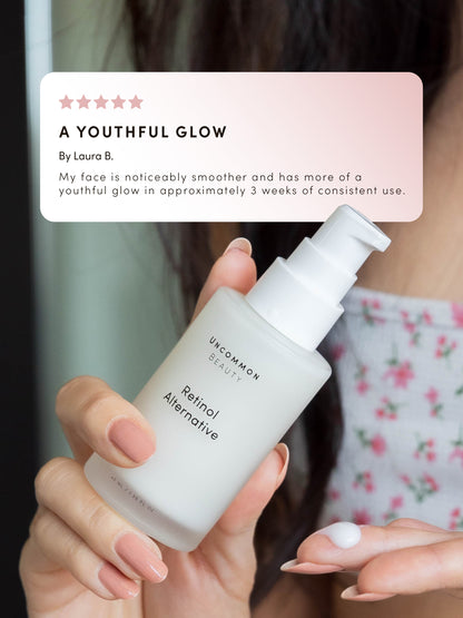 ["Retinol Alternative ", " Travel / .50 fl oz Full Size / 1.35 fl oz ", " Group Image ", " Uncommon Beauty"]