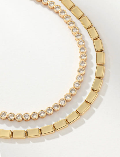 ["Rich Tennis Necklace Stack ", " Product Image ", " Uncommon James"]