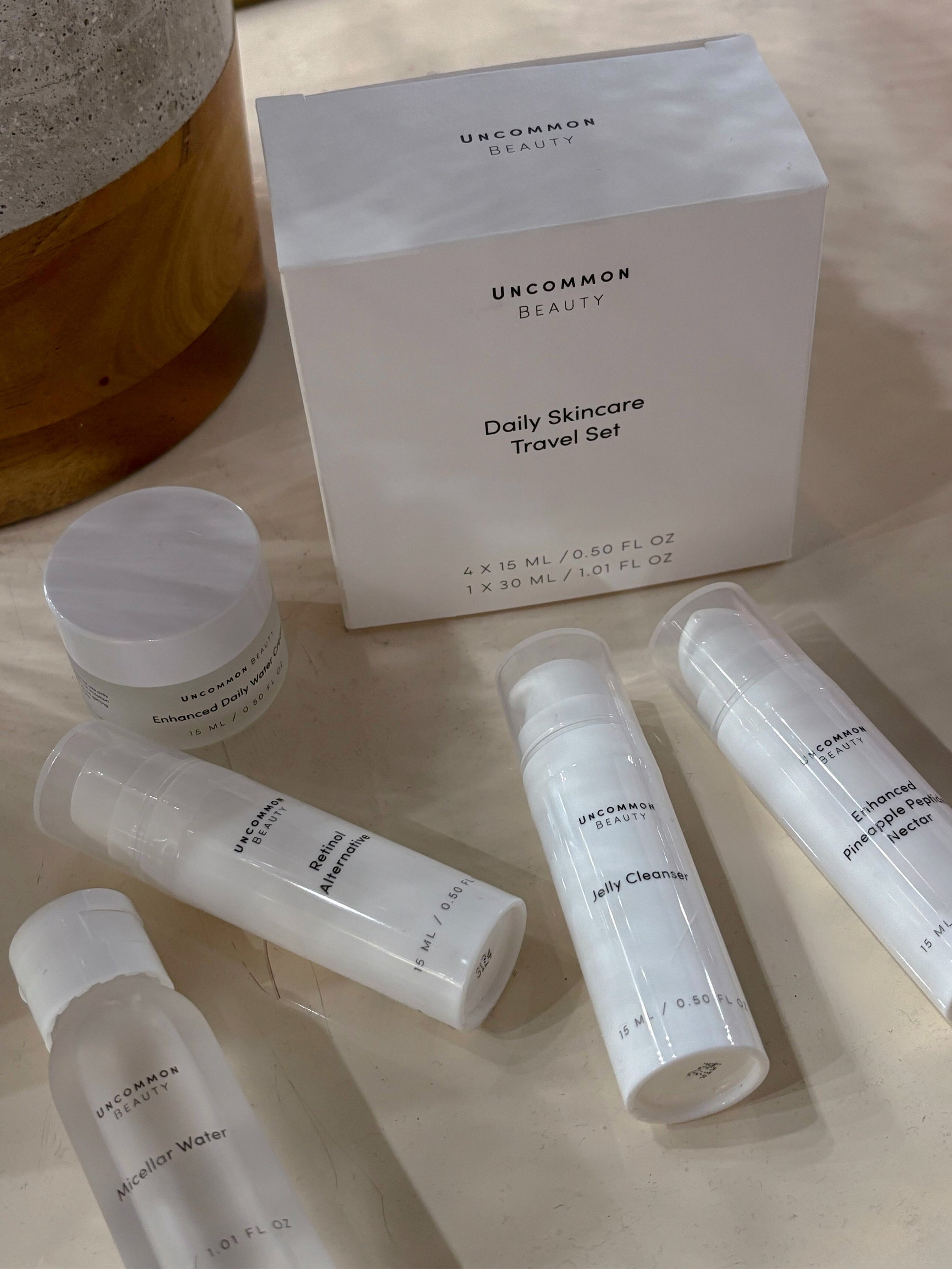 Daily Skincare Travel Set | Lifestyle Image | Uncommon Beauty