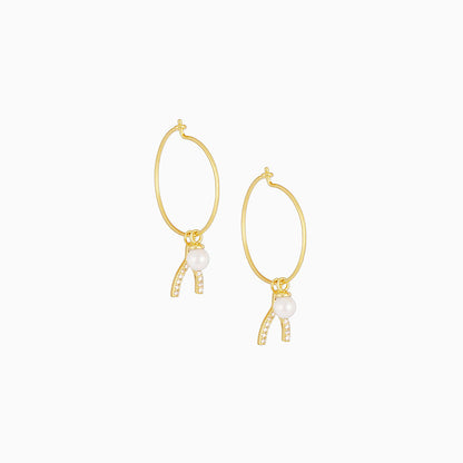 Be Lucky Hoops | Gold | Product Image | Uncommon James