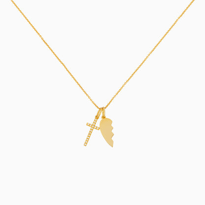 Broken Heart Vermeil Necklace | Gold Vermeil | Product Detail Image | Uncommon James