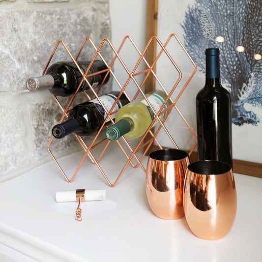 Copper Wine Rack | Lifestyle Image | Uncommon James Home