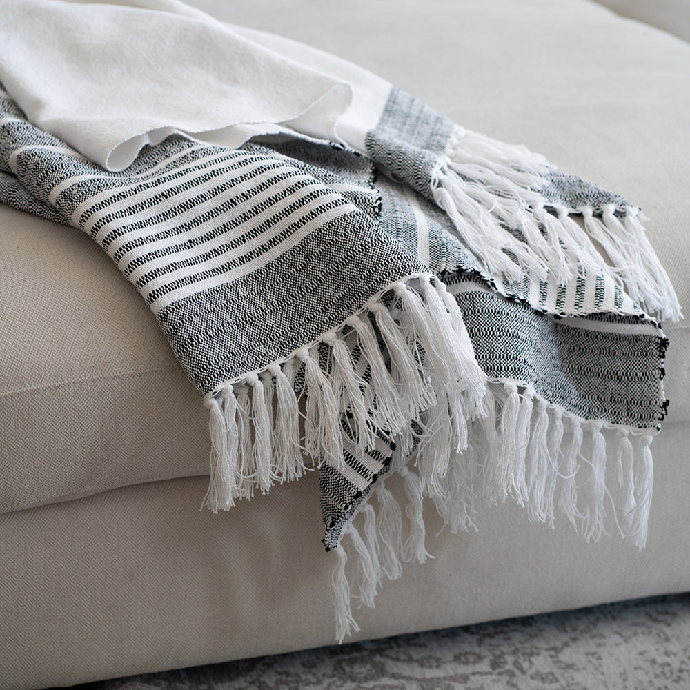 Black and White Throw Blanket | Lifestyle Image | Uncommon James Home