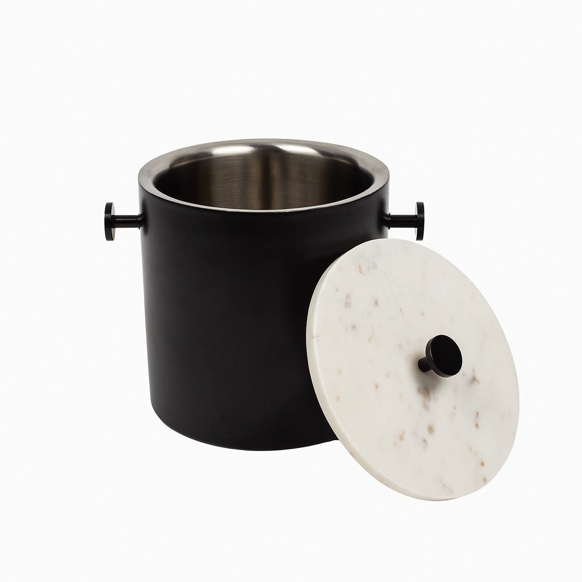 Black and Marble Ice Bucket | Product Detail Image | Uncommon James Home
