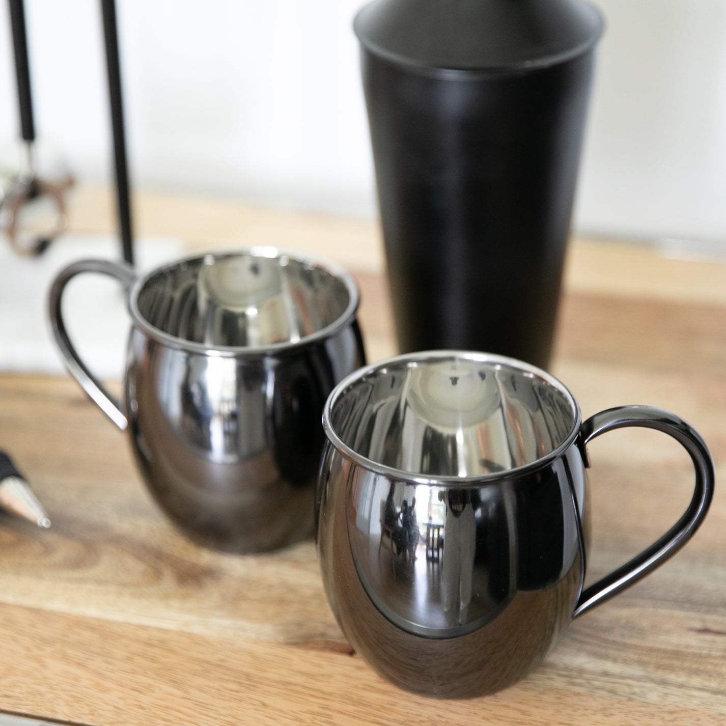 Gunmetal Moscow Mule Mug Set of 2 James Home