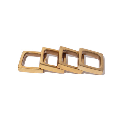 Napkin Rings Set of 4 | Gold | Product Image | Uncommon James Home