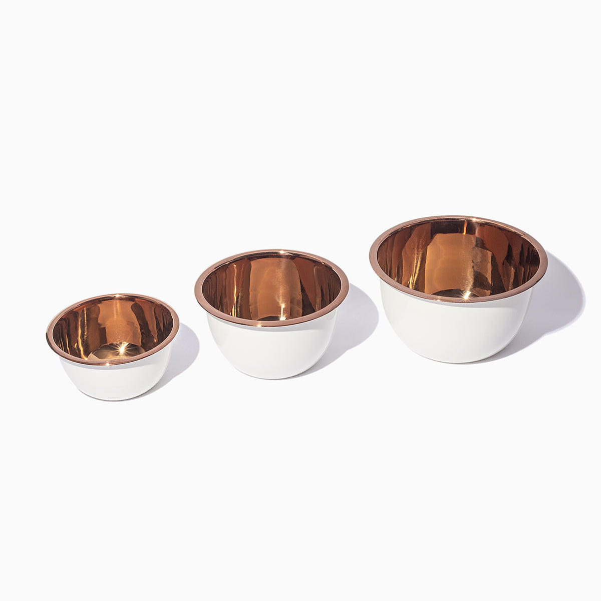 Set of Three Copper Mixing Bowls - Magnolia