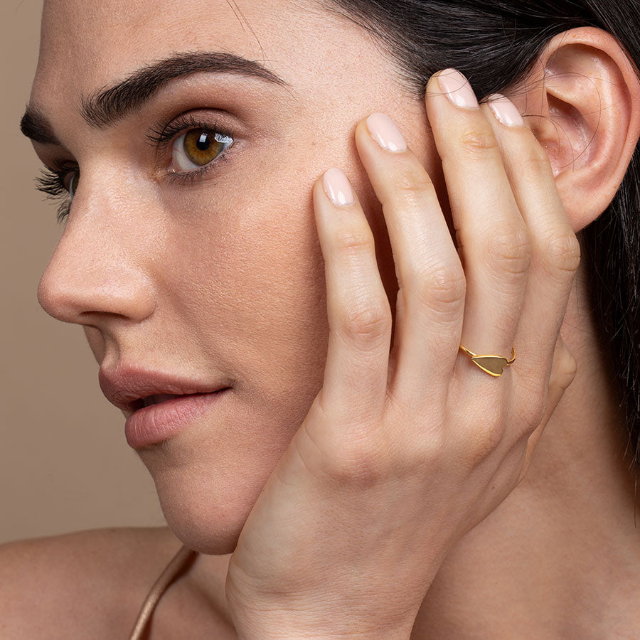 Heart Ring | Gold | Model Image | Uncommon James