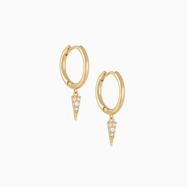 Harlem Dangle Huggie Earrings in Gold | Uncommon James