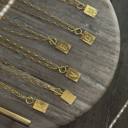 ["Leave Your Mark Chain Necklace ", " Gold ", " Lifestyle Image ", " Uncommon James"]
