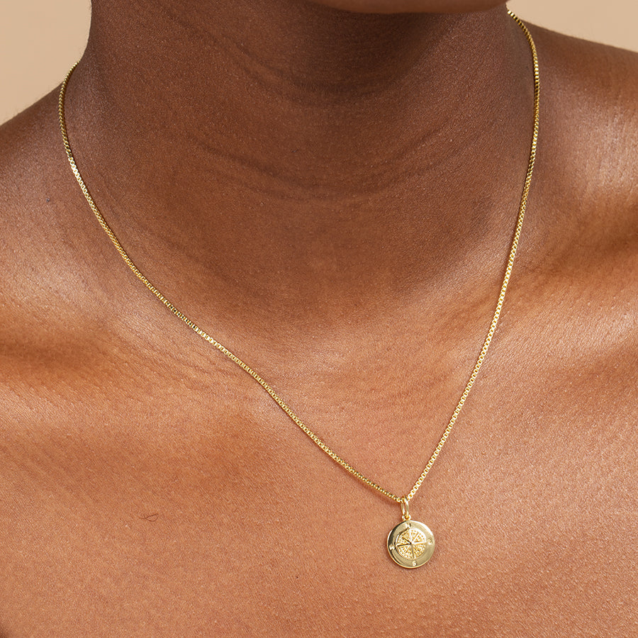 Box Chain Necklace | Gold | Model Image 2 | Uncommon James