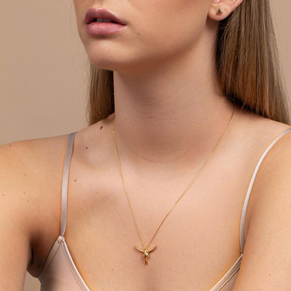 Fighter Necklace | Gold | Model Image | Uncommon James