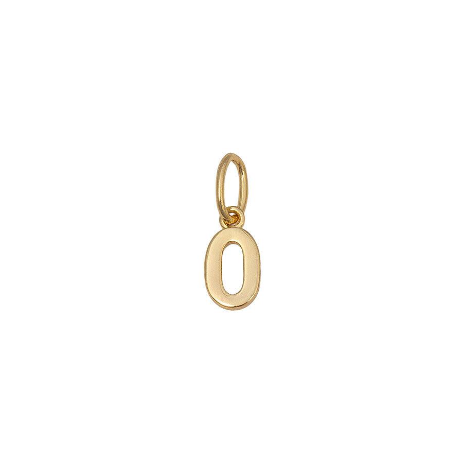 Number 0 Charm | Gold | Product Image | Uncommon James