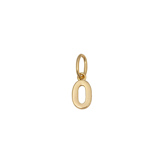Number 0 Charm | Gold | Product Image | Uncommon James
