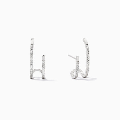 ["Double Vision Ear Climber ", " Sterling Silver Clear ", " Product Image ", " Uncommon James"]