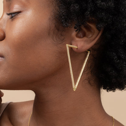 Edie Earrings | Gold | Model Image 2 | Uncommon James