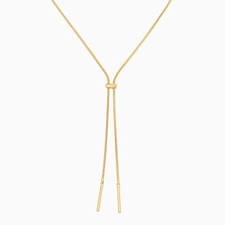 Thin Air Snake Chain Lariat Necklace in Gold | Uncommon James