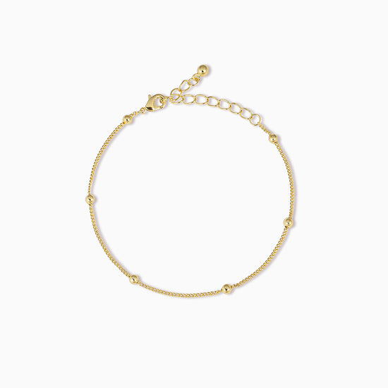 Everyday Dainty Bead and Chain Bracelet in Gold | Uncommon James