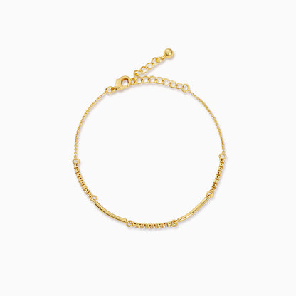 Gold Bar and Studded Dainty Bracelet | Uncommon James