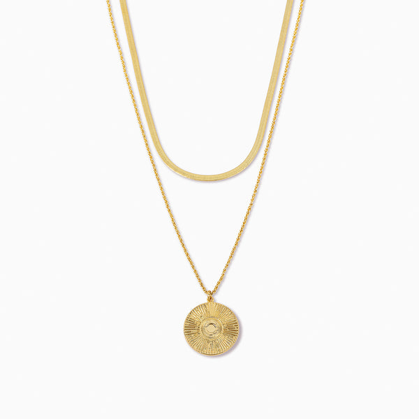 Simple Gold Necklace with Gold Pavé Cross Pendant | Women's Jewelry by Uncommon James