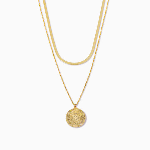 Uncommon James Simple Gold Necklace with Pavé Cross Pendant