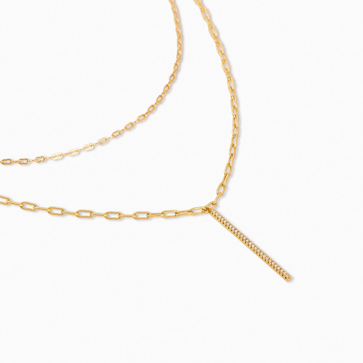 Simple Double Chain Necklace | Gold | Product Detail Image | Uncommon James