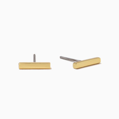 Bar Stud Earrings | Gold | Product Image | Uncommon James