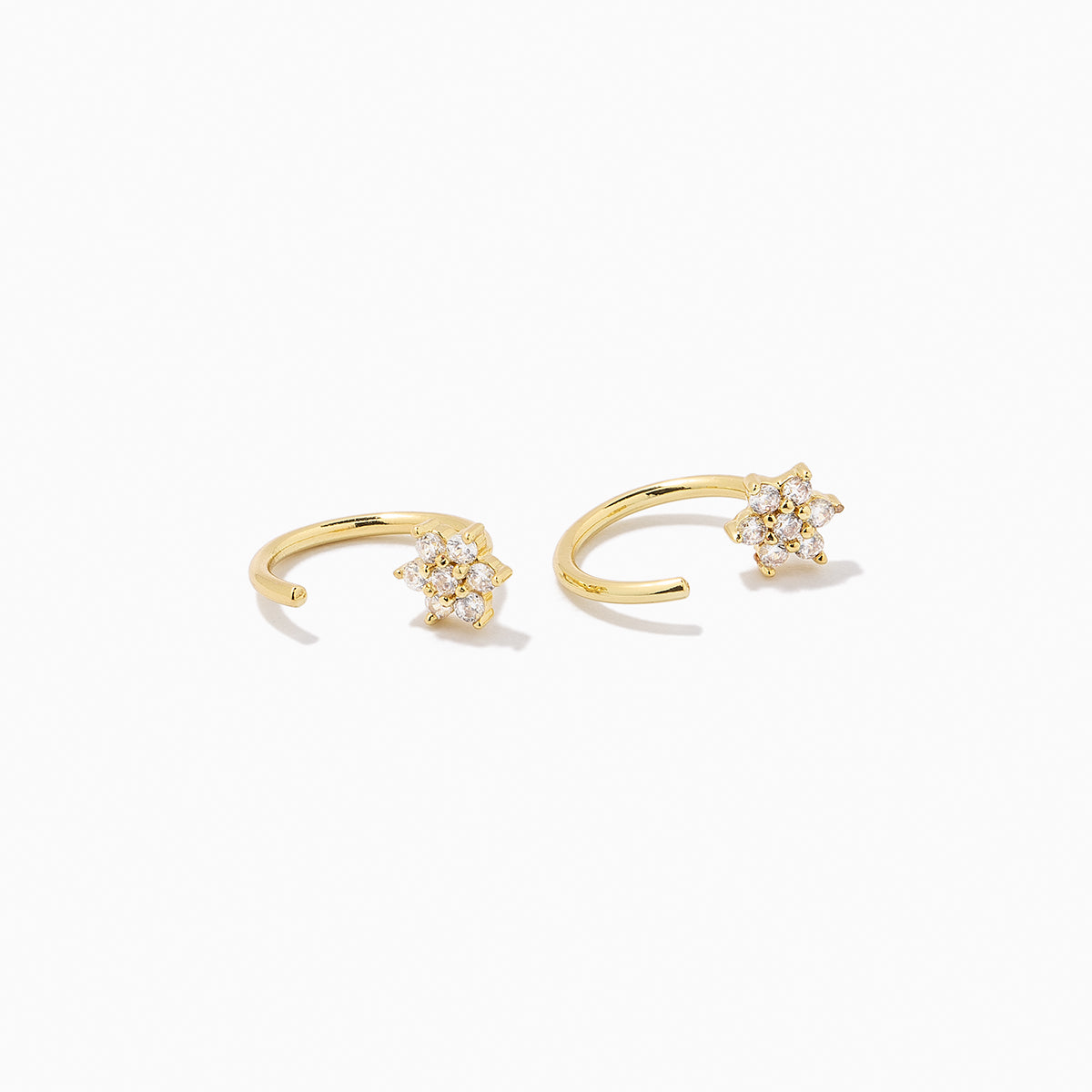 Flower Ear Jacket Earrings in Gold | Uncommon James