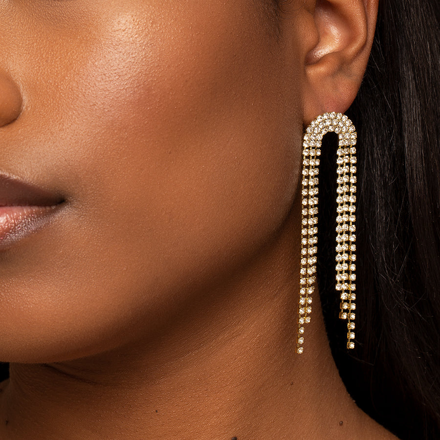 Gold hot sale party earrings