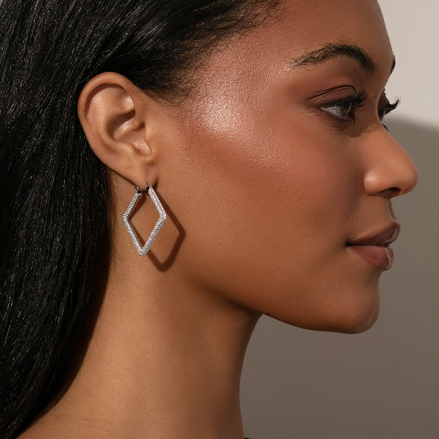 Mini Girl Boss 2.0 Earrings | Sterling Silver | Model Image | Uncommon James