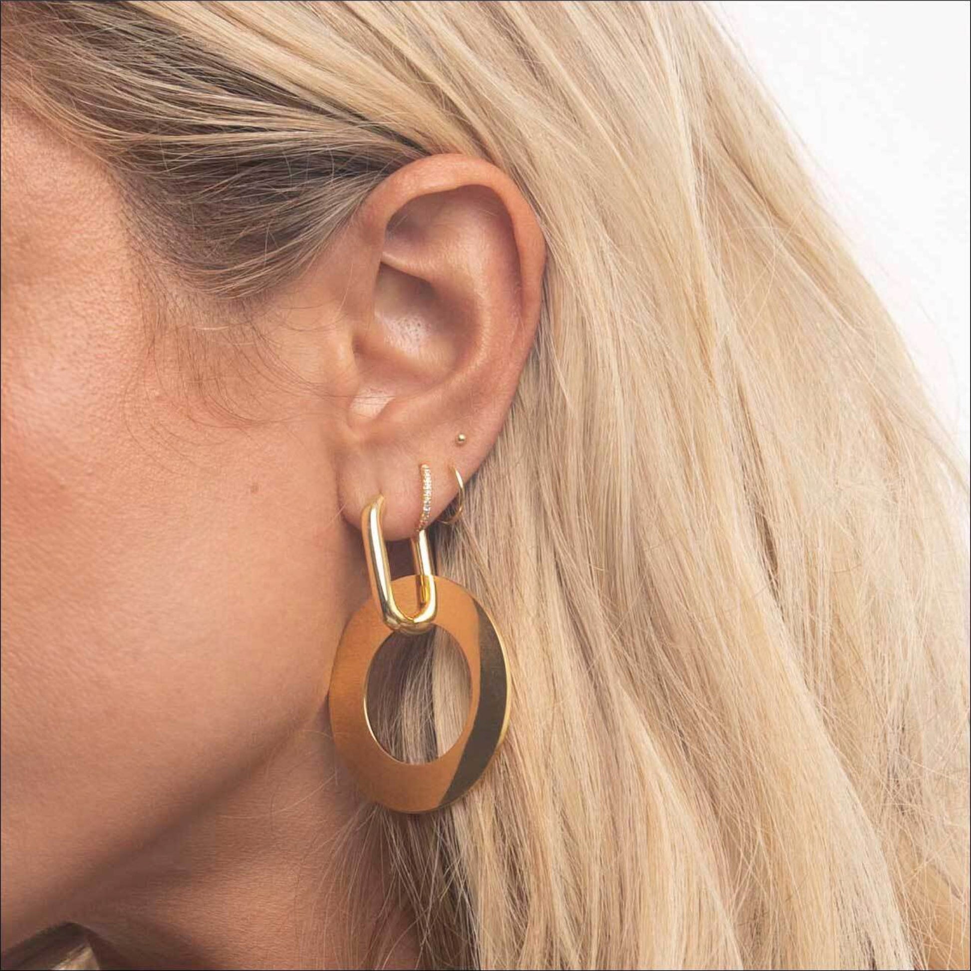 Uncommon James Women's Seeing Double Spiral Hoop Earrings