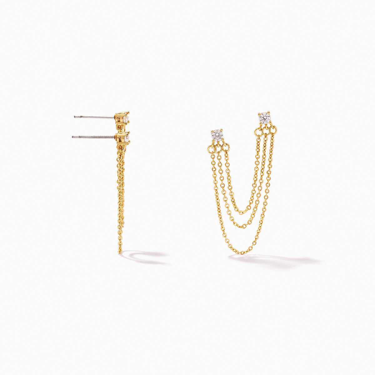 Triple Chain Ear Climber | Gold | Product Image | Uncommon James