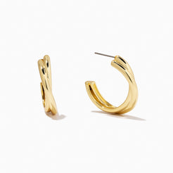 Twisted Hoop Earrings in Gold | Statement Earrings | Uncommon James