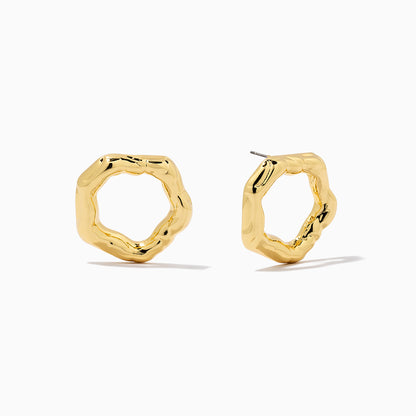 Textured Circle Earrings | Gold | Product Image | Uncommon James