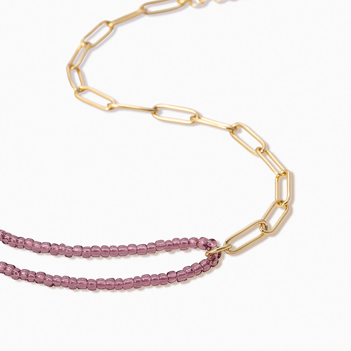 Bead and Chain Necklace | Gold | Product Detail Image | Uncommon James
