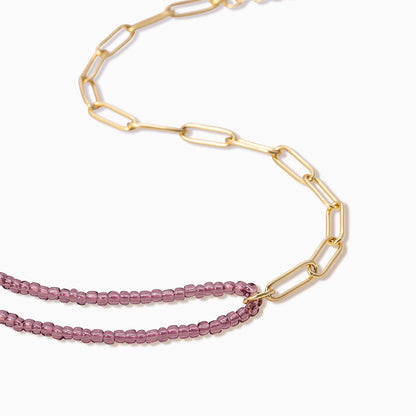 Bead and Chain Necklace | Gold | Product Detail Image | Uncommon James