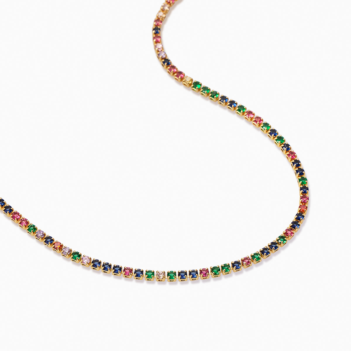 Colorful Studded Necklace | Gold | Product Detail Image | Uncommon James