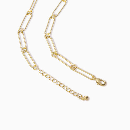 Everyday Paper Clip Chain Necklace | Gold | Product Detail Image | Uncommon James