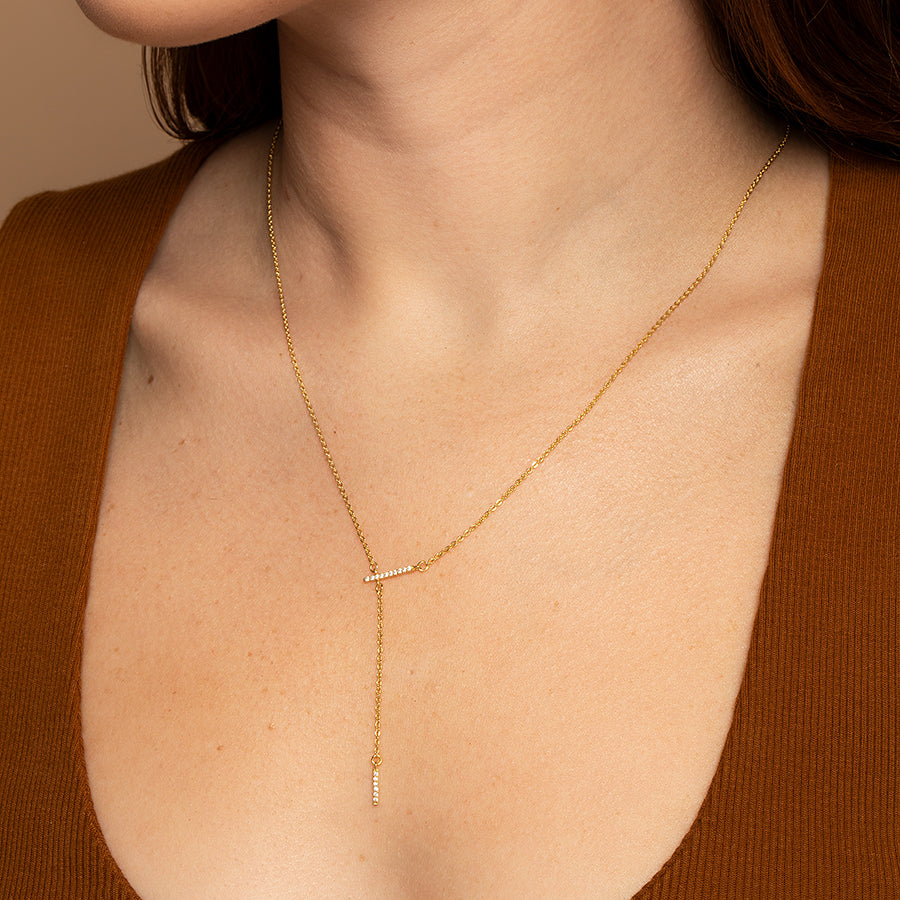 Imperfect Necklace | Gold | Model Image | Uncommon James