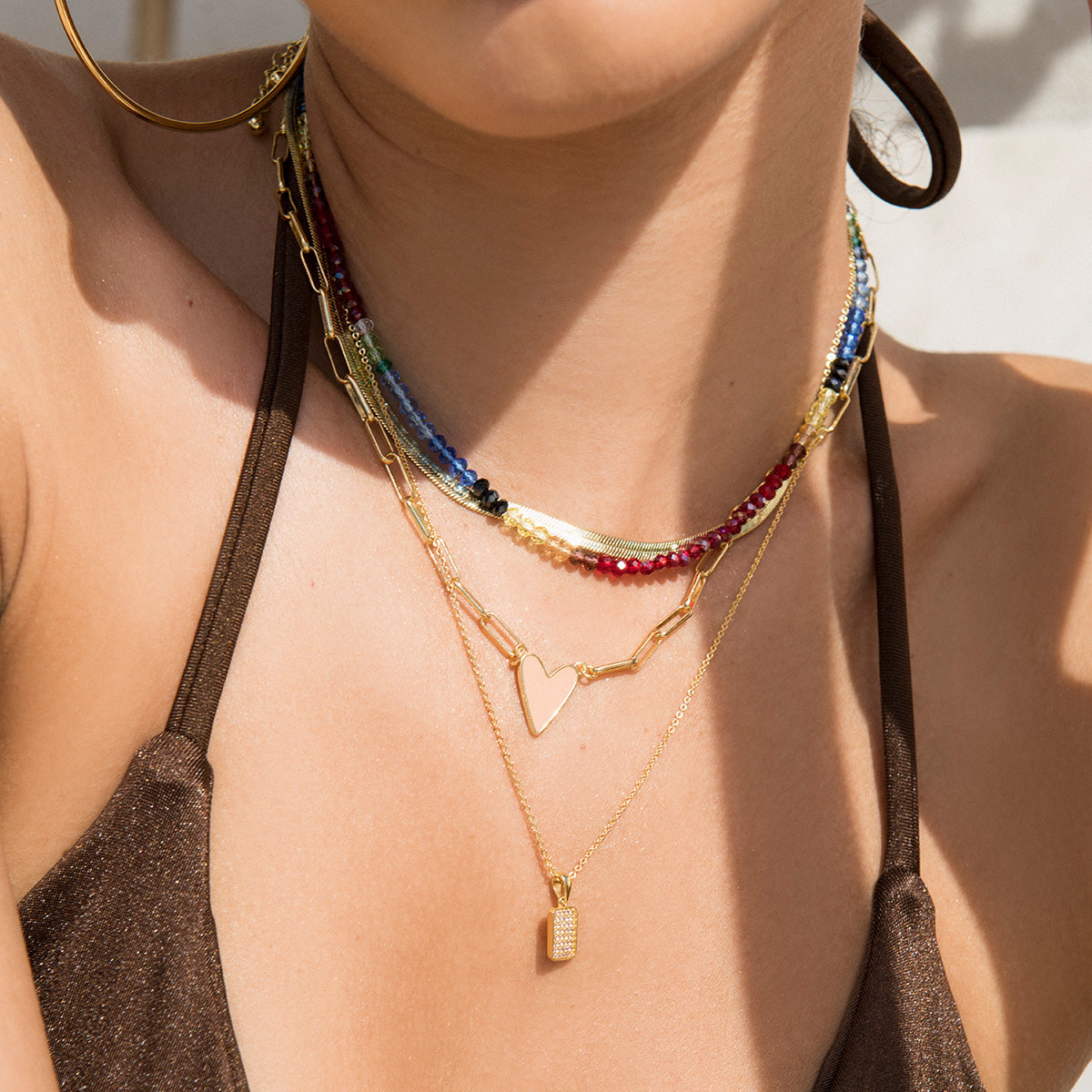 Shiner Necklace | Gold | Model Image | Uncommon James