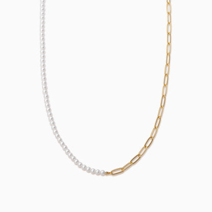 Split Personality Pearl Necklace | Gold | Product Image | Uncommon James