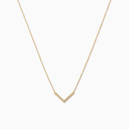 Studded Baby V Necklace | Gold | Product Image | Uncommon James