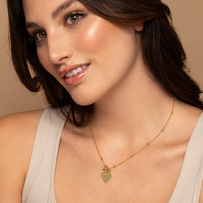 Touch of Love Necklace | Gold | Model Image | Uncommon James