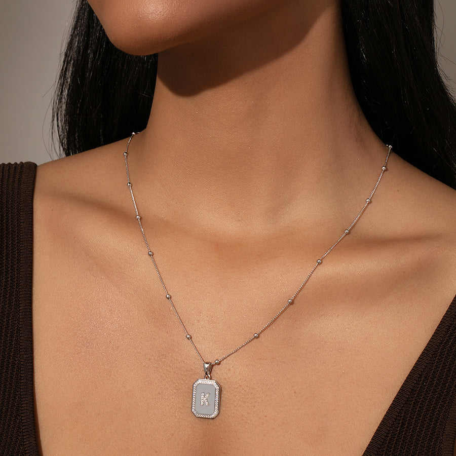 Double G sterling silver necklace with mother of pearl in silver - Gucci |  Mytheresa