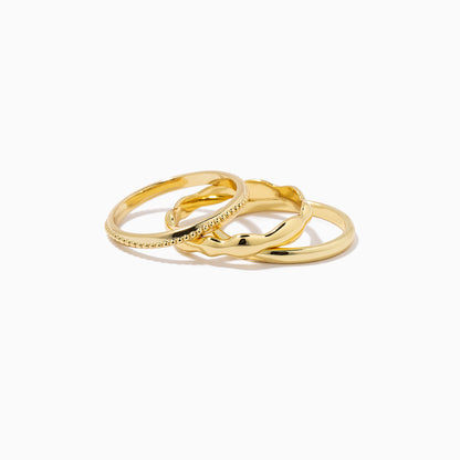 Tres Ring (set of 3) | Gold | Product Image | Uncommon James