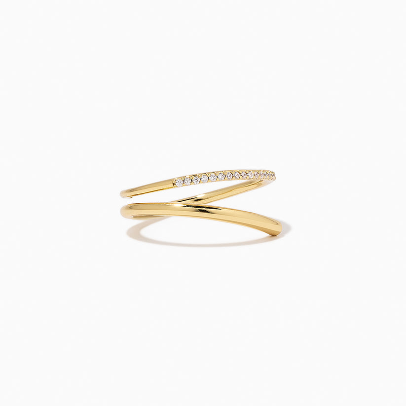 Versatile Dainty Asymmetrical Ring in Gold | Uncommon James