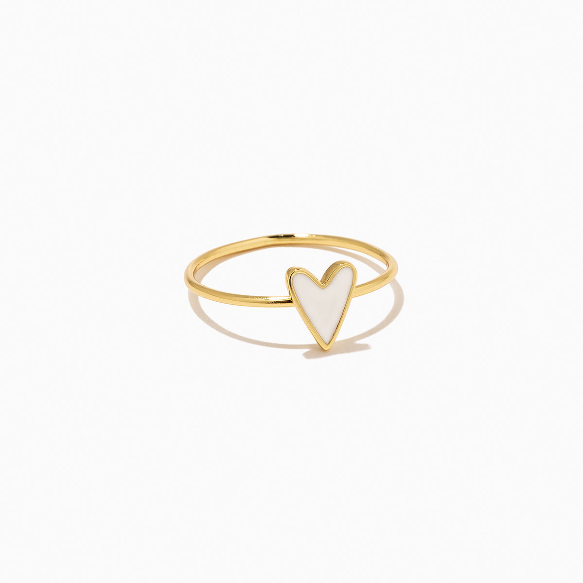 White Heart Ring | Gold | Product Image | Uncommon James