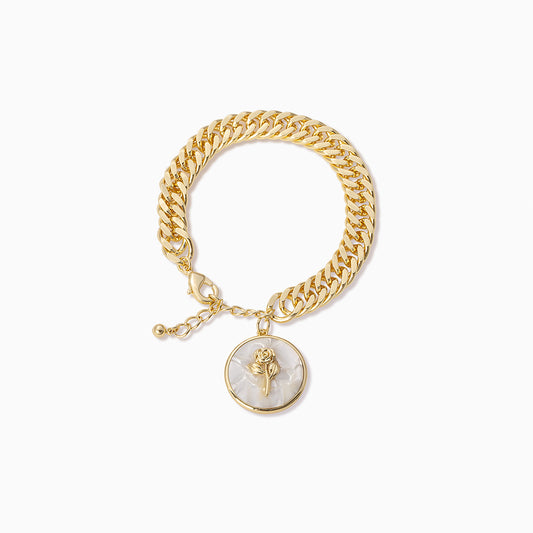 Pearlescent Rose Bracelet | Gold | Product Image | Uncommon James